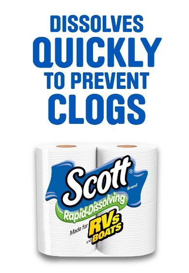 Scott Rapid-Dissolving Toilet Paper, 12 Regular Rolls