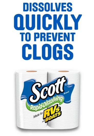 Scott Rapid-Dissolving Toilet Paper, 8 Regular Rolls